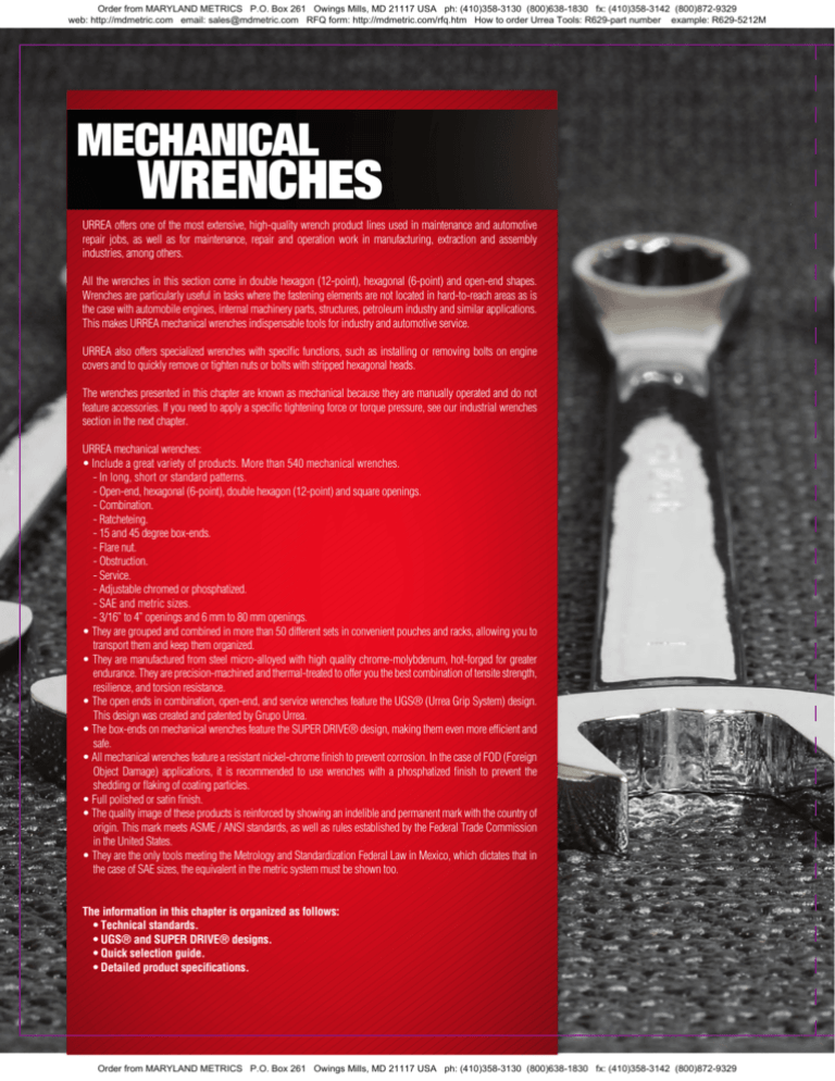 Urrea Service Wrench - 1 Mechanics Wrench with Thin Forged Design & Satin  Finish - U3532 