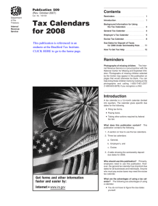Publication 509 - Bradford Tax Institute