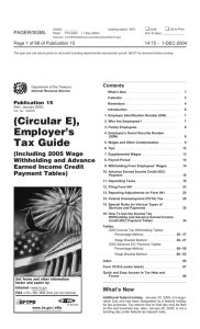 IRS Publication 15, Circular E, Employer's Tax Guide
