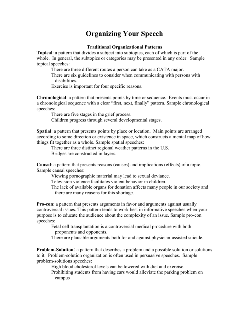 problem solution speech example