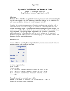 Dynamic drill down based on numeric data