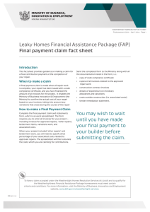 the Final payment claim factsheet