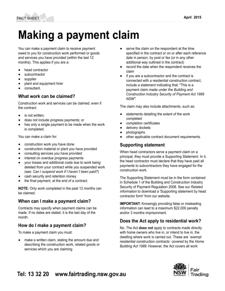 Claim Payment Meaning