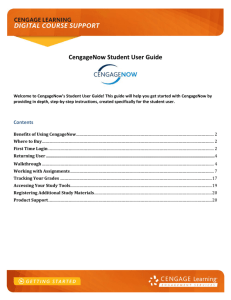 CengageNow Student User Guide