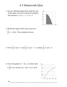 Calc 4.3 Homework Quiz