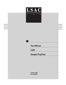 The Official LSAT Sample PrepTest