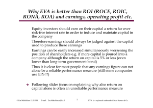 Why EVA is better than ROI
