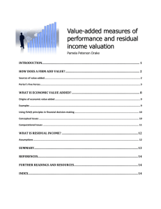 Value-added measures of performance and residual income valuation