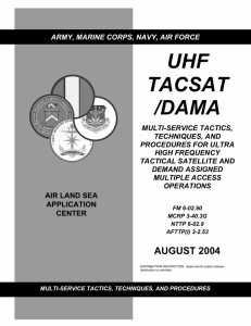 uhf tacsat /dama multi-service tactics, techniques, and procedures