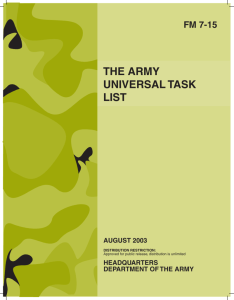 the army universal task list