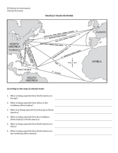 US History & Government Colonial Economy TRIANGLE TRADE