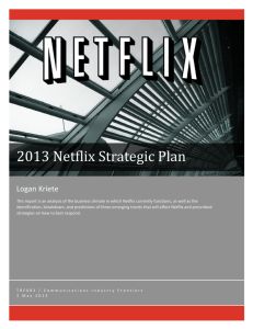2013 Netflix Strategic Plan