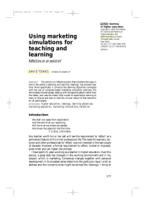 Using marketing simulations for teaching and learning