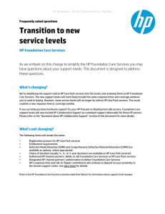 Transition to new service levels