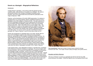 Darwin as a Geologist - Biographical Reflections (1MB pdf)