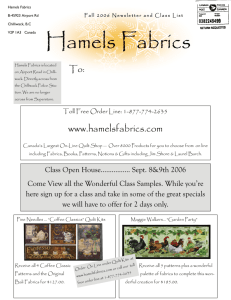 Hamels Fabrics and Quilting