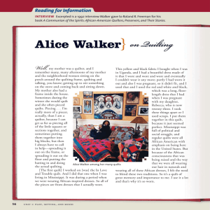 Alice Walker} on Quilting