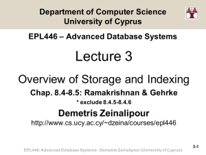 Lecture 3 - Analysis of File Organizations