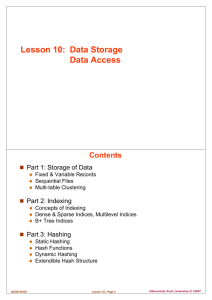 Lesson 10: Data Storage Data Access