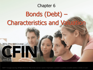 Bonds (Debt) – Characteristics and Valuation