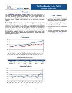 Wal-Mart Supplier Index (WMX) - The International Securities