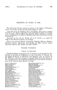 MEETING OF APRIL 19, 1898. The following call for a special
