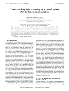 Understanding light scattering by a coated sphere Part 2: Time