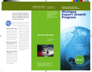 Michigan Export Growth Program