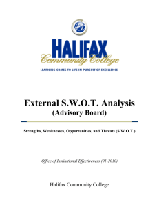 External SWOT Analysis - Halifax Community College