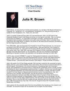 Julia Brown - UC San Diego Foundation