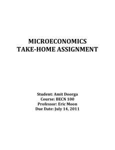 microeconomics take-home assignment