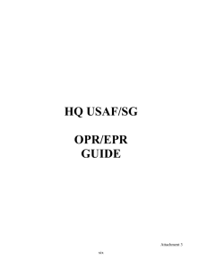 hq usaf/sg opr/epr guide