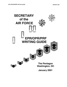 saf epr/opr/prf writing guide