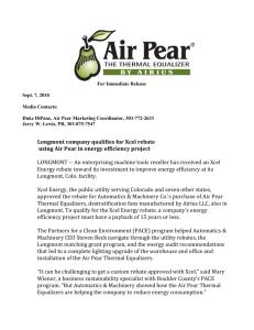 Longmont company qualifies for Xcel rebate using Air Pear in
