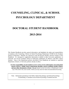 counseling, clinical, & school psychology department doctoral