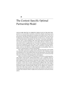 The Context-Specific Optimal Partnership Model
