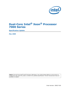 Dual-Core Intel Xeon Processor 7000 Series