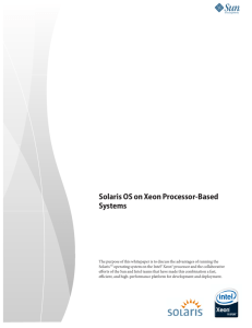 Solaris OS on Xeon ProcessorBased Systems