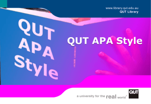 QUT APA Style