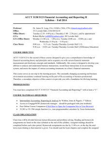 ACCT 3120/3123 Financial Accounting and Reporting II Syllabus