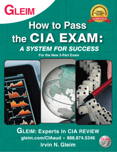HOW TO PASS THE CIA EXAM