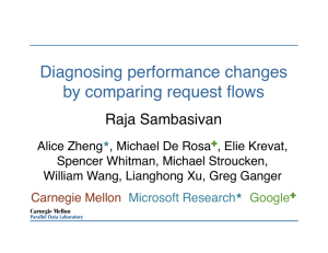 Diagnosing performance changes by comparing request