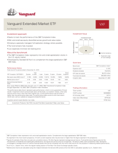 Vanguard Extended Market ETF Fact Sheet