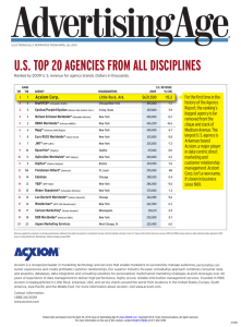 U.S. TOP 20 AGENCIES FROM ALL DISCIPLINES