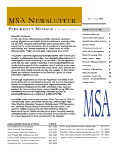 msa newsletter - MacEwan Staff Association