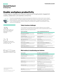 Enable workplace productivity Transformation area brief
