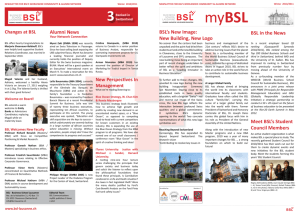 BSL's New Image: New Building, New Logo Alumni News BSL in the