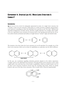 EXPERIMENT 9. SPARTAN LAB #2. WHICH LEWIS STRUCTURE