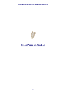 Green Paper on Abortion - Department of Taoiseach