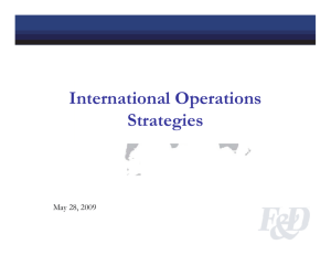 International Operations Strategies